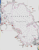 Карта глубин Псковского озера